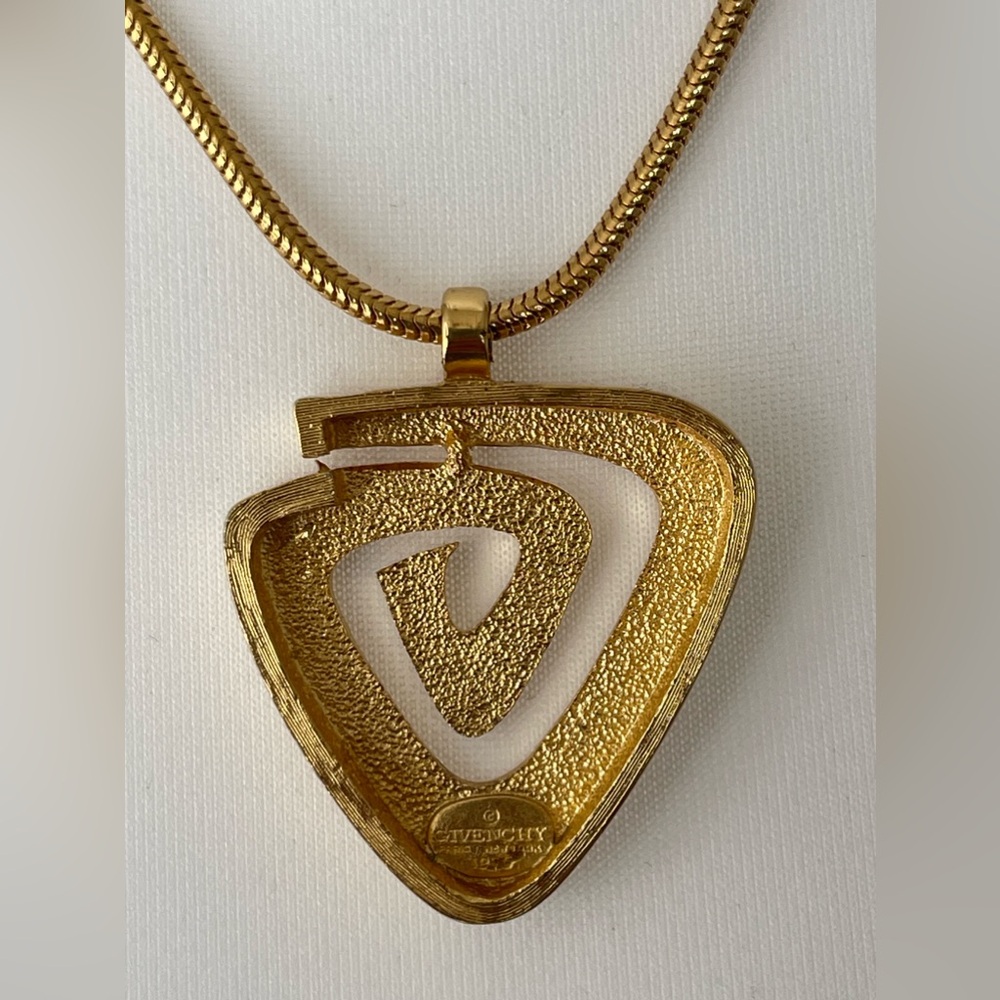 GIVENCHY Gold Tone Pendant Necklace - Picture 3 of 9